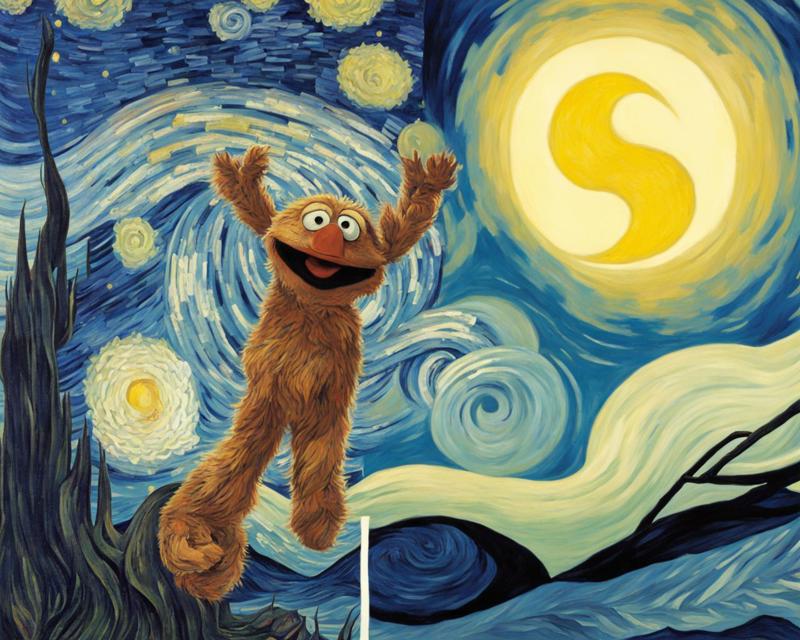 00073-20231114230230-7779-A starry night by Vincent Van Gogh MuppetShow  _lora_SDXL-MuppetShow-Lora-step00002500_1.0_.jpg